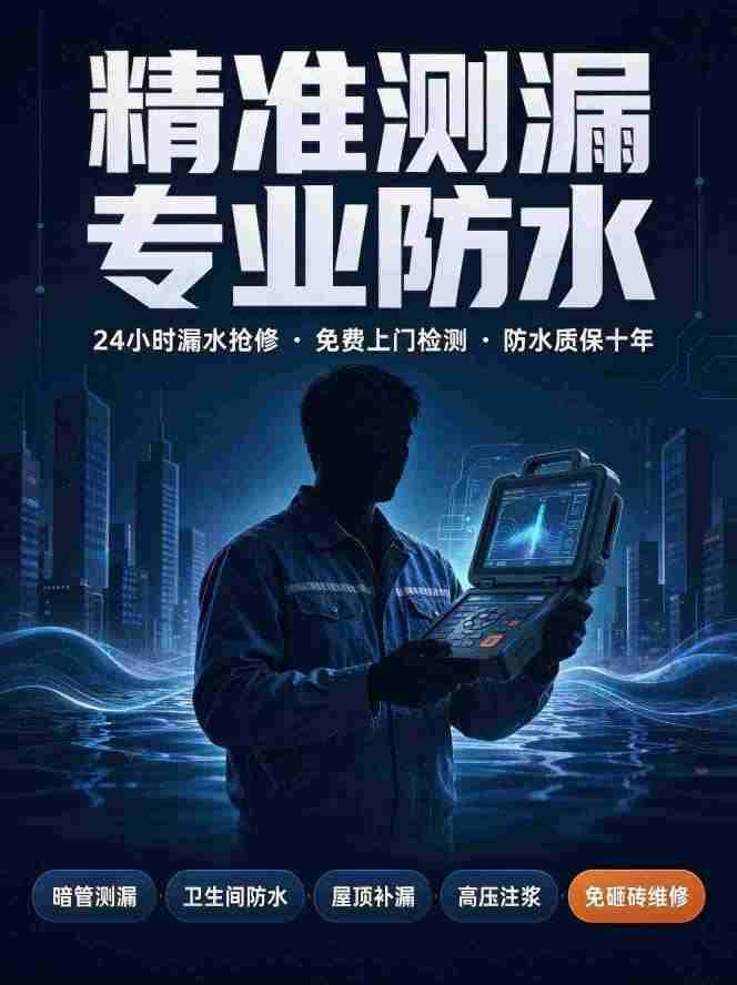 广州八个六防水补漏真实施工图