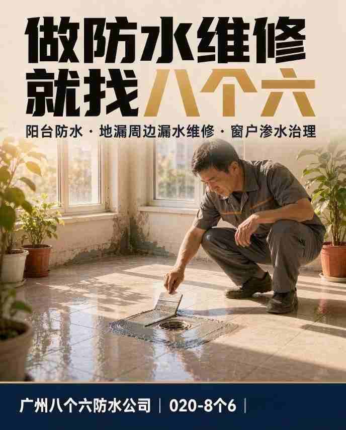 广州八个六防水补漏真实施工图