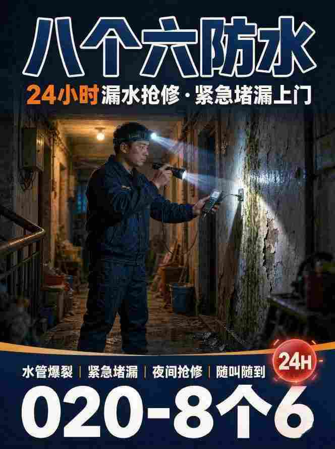 广州八个六防水补漏工程案例
