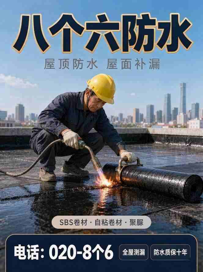 广州八个六防水补漏真实施工图