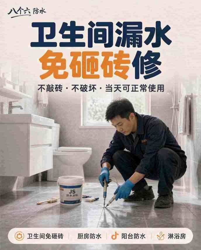 广州八个六防水补漏真实施工图