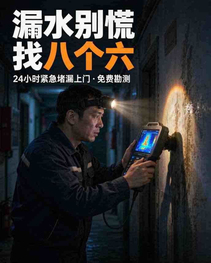 广州八个六漏水检测补漏工艺实拍