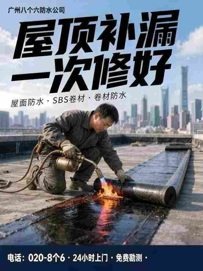 广州八个六防水补漏真实施工-厂房彩钢瓦防水现场