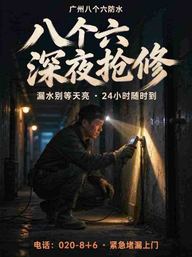 广州八个六漏水检测补漏工艺实拍