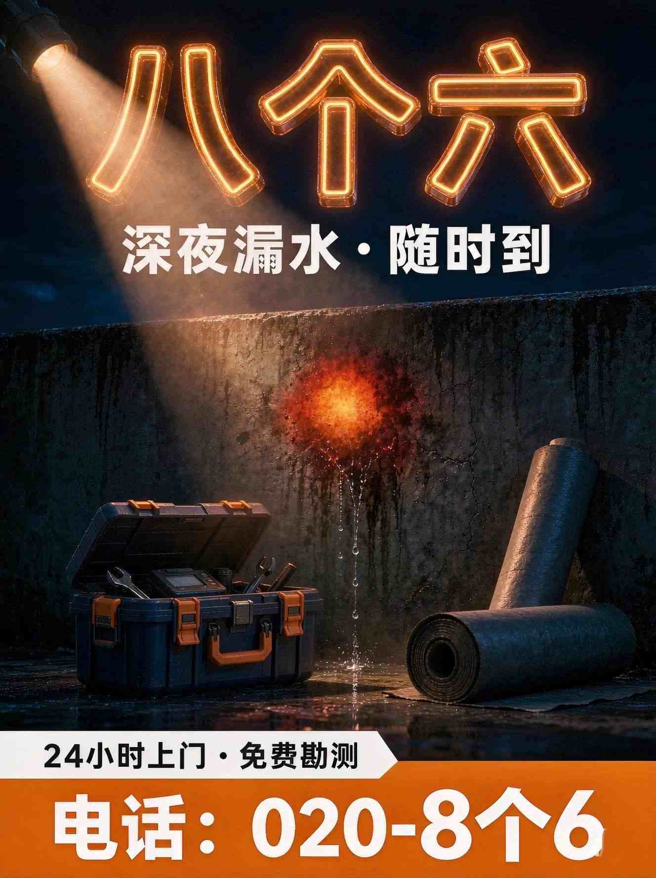 广州八个六防水补漏工程案例